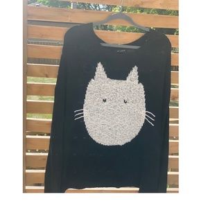 I joah Oversized Chunky Knit Cat Face Sweater